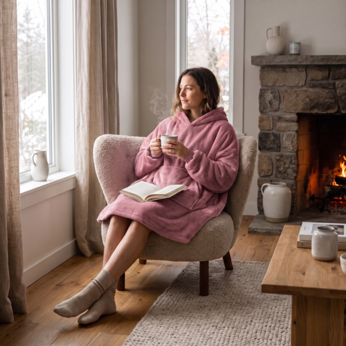 Felpa coperta in poliestere - Rosa