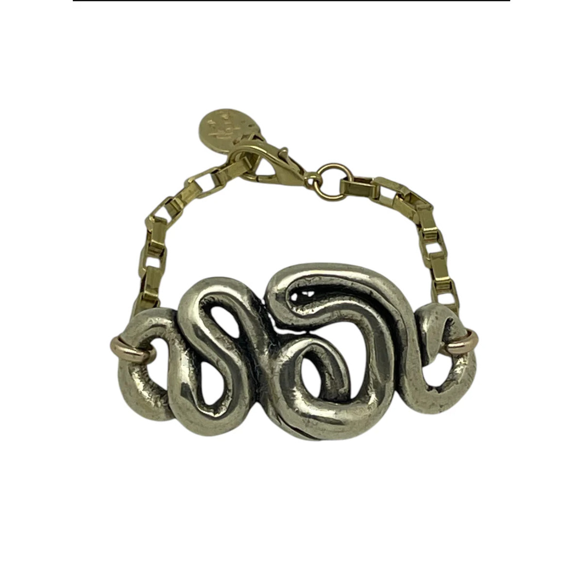 Pulsera Enredo en dorado y cadena