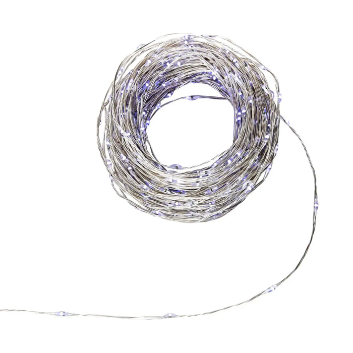 Guirlande lumineuse d'extérieur 30 m 600 LED blanc froid fil cuivre 13 fonctions sur secteur