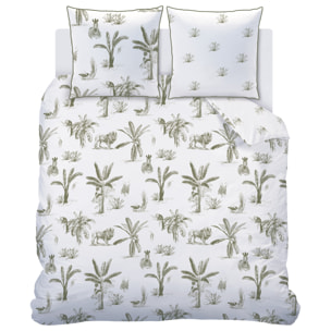 Parure de lit imprimée 100% coton, SAFARI