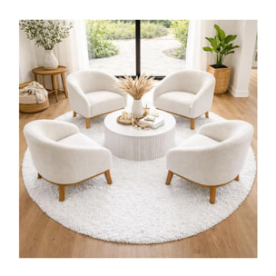 Tapis poils longs shaggy tissé motif uni ZASIVE