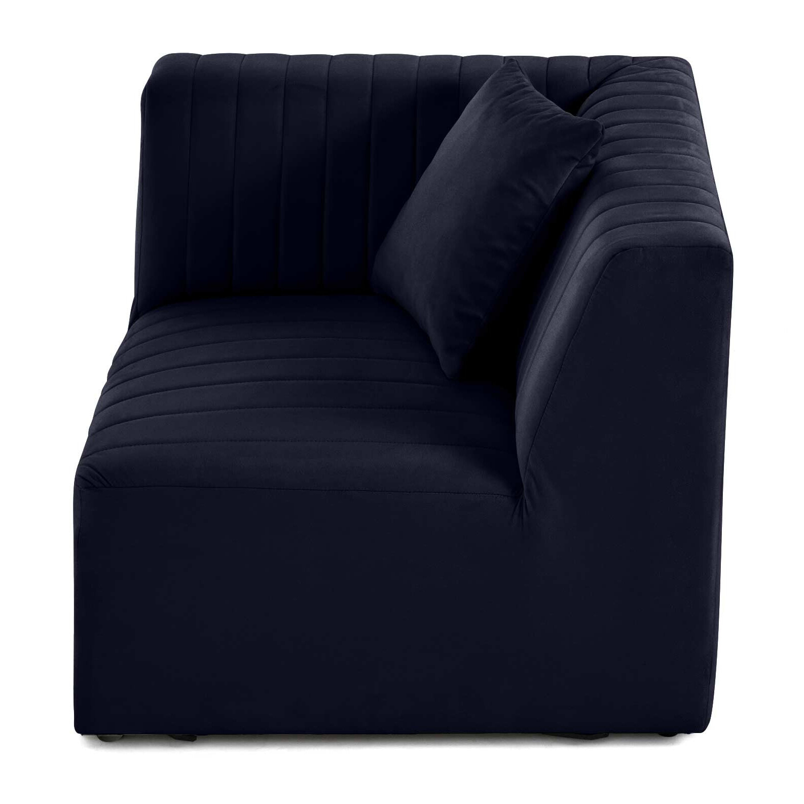 Nova - module d'assise d'angle réversible - en velours - Bleu marine