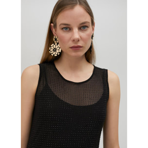 Abito in tulle con strass abbinati