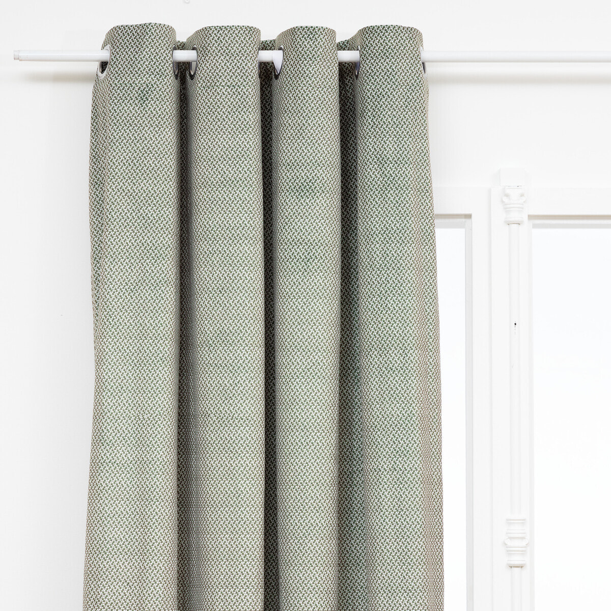 Rideau occultant effet velours "Yupi" vert kaki 135x260cm