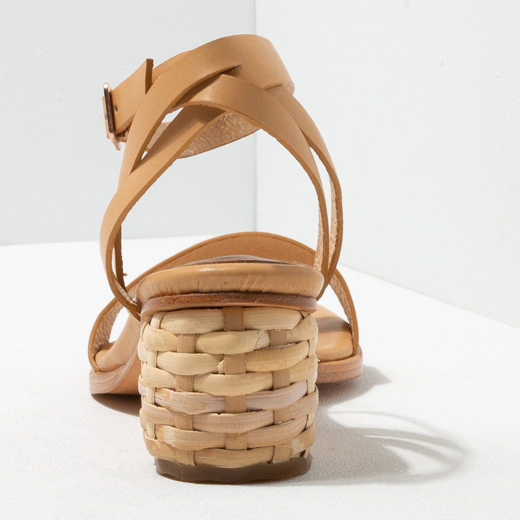 Sandalias con tacón S3300 RESTORED SKIN WOOD /MALVASIA color Wood