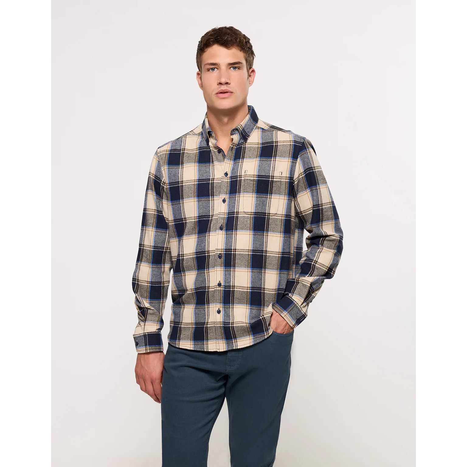 Camisa de Cuadros Azul Marino - Martel