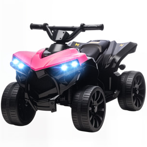 Quad électrique enfant 6V 3Km/h max. phares LED effet sonore marche AV AR rose