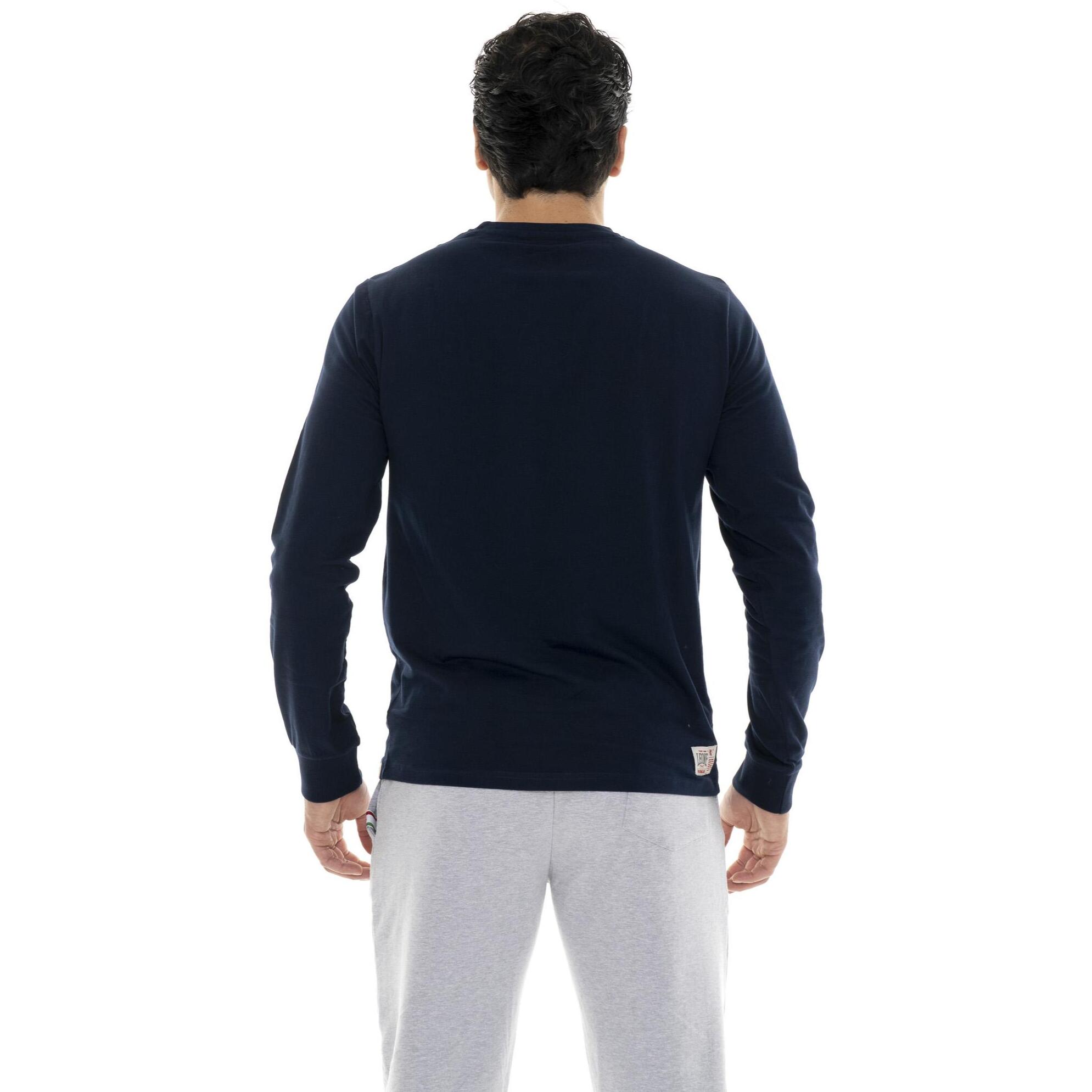 T-shirt a manica lunga con logo piccolo "Basic"