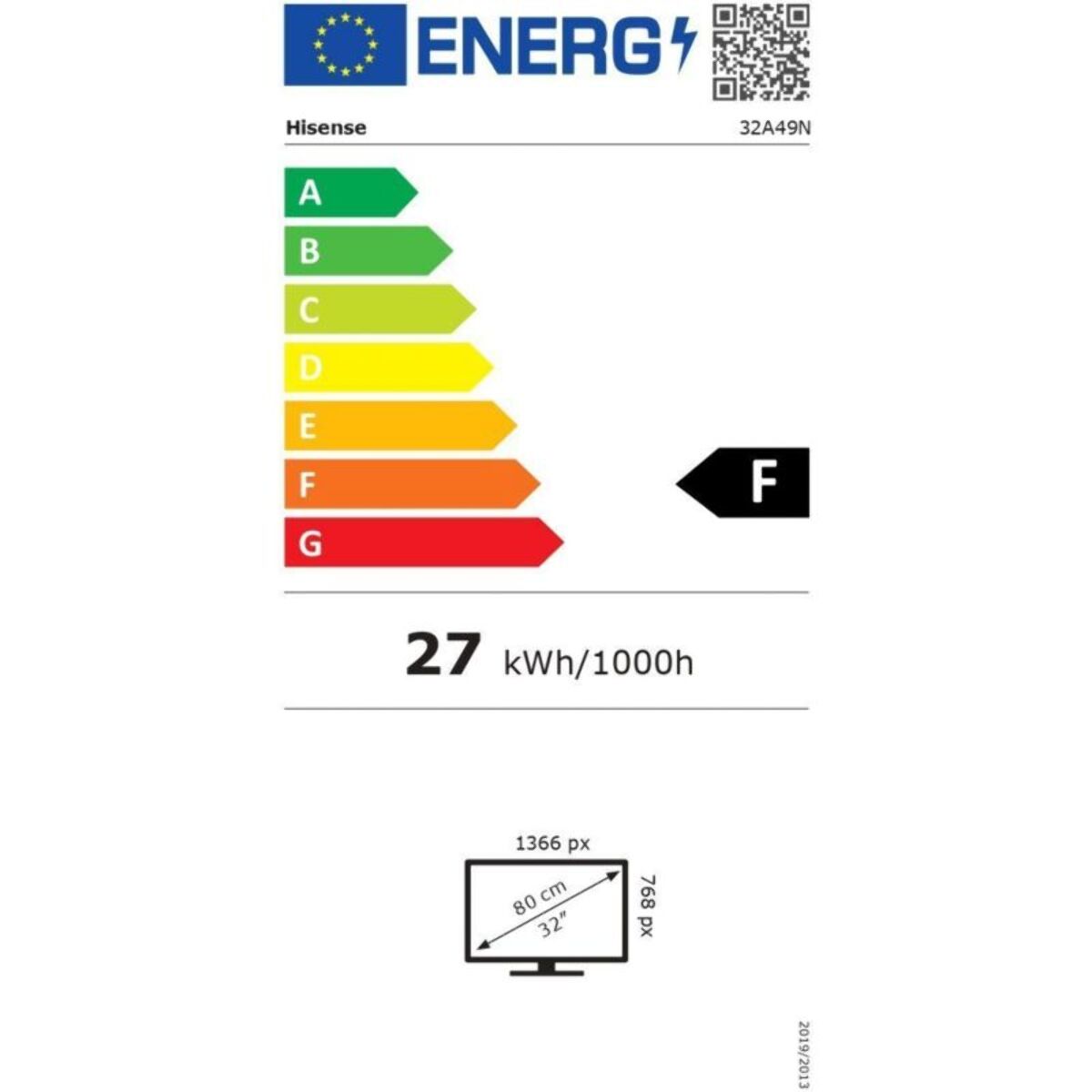 TV LED HISENSE 32A49N 2024