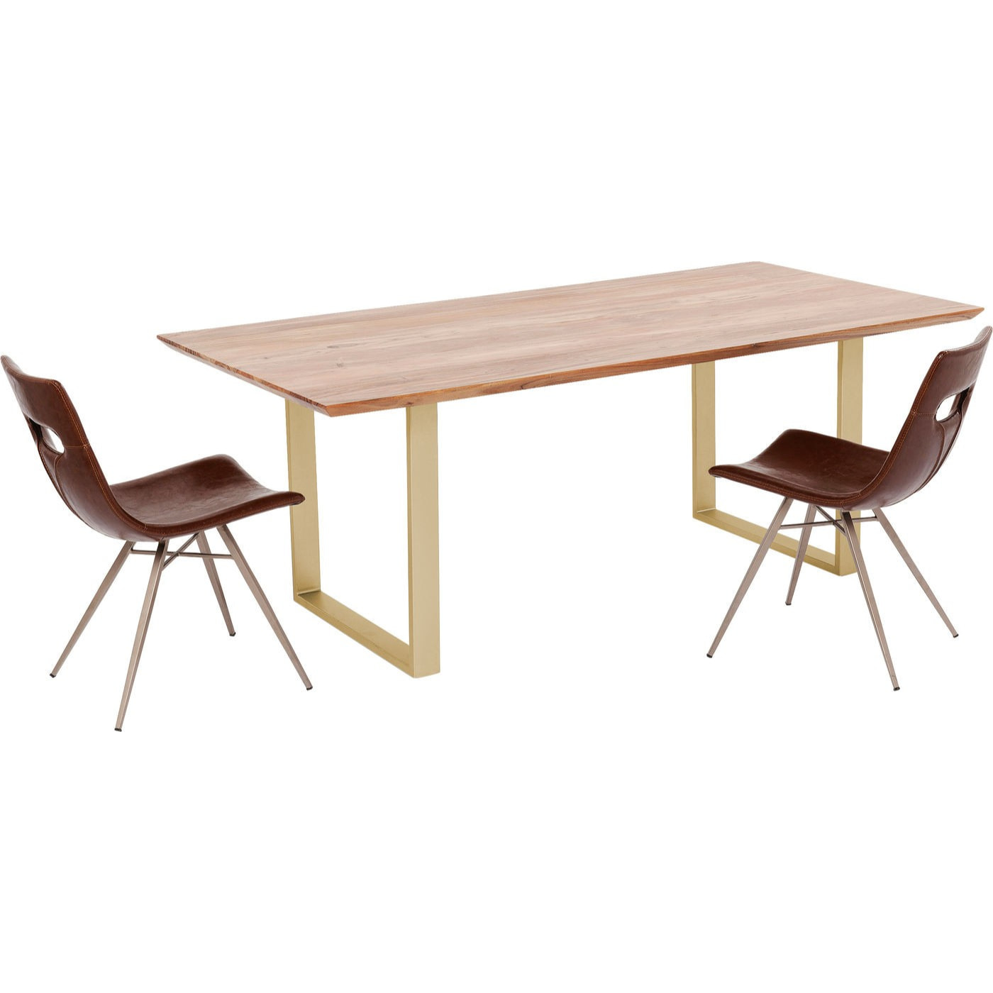 Table Symphony acacia laiton Kare Design