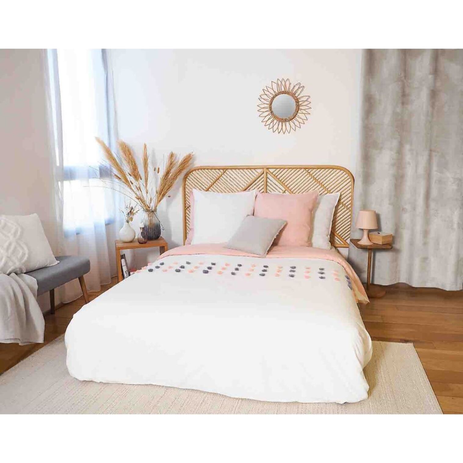 Parure Housse De Couette 3pcs 100% Coton 57 Fils Poupie