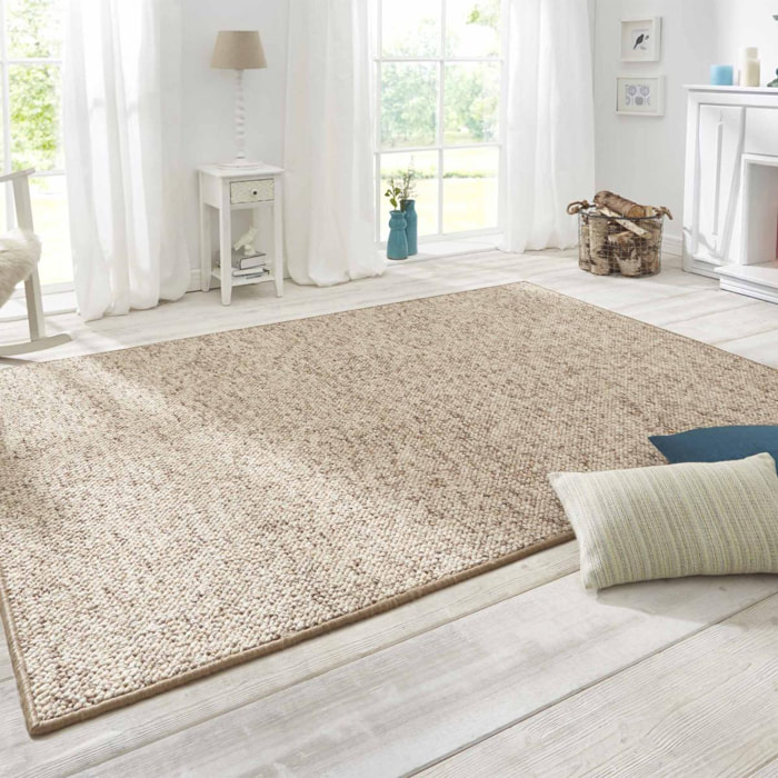 Tapis salon faux uni poils ras, alam, doux et entretien facile