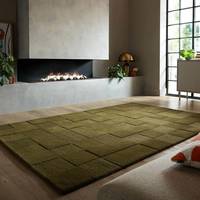 Tapis en laine moderne CHECKERBOARD