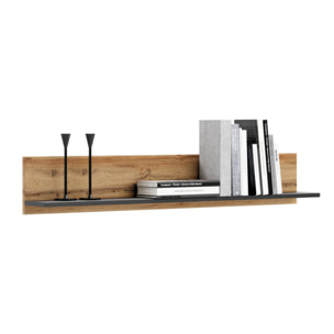 Mensola da parete Shelf 100 in rovere e nero