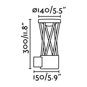 TWIST LED Lampe applique gris foncé