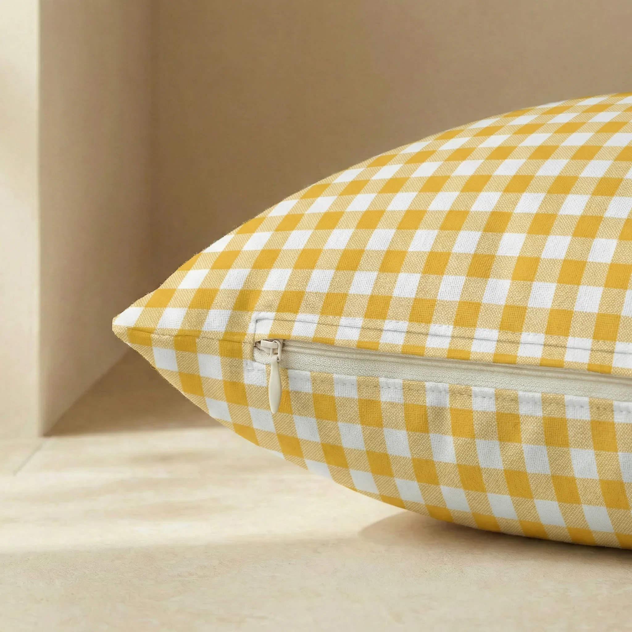 Housse antitaches pour lit pour animal Vichy Jaune