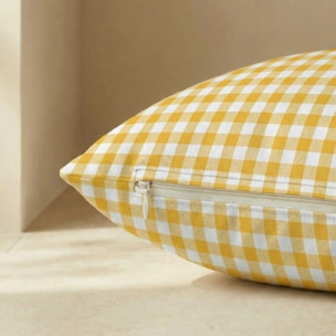 Housse antitaches pour lit pour animal Vichy Jaune