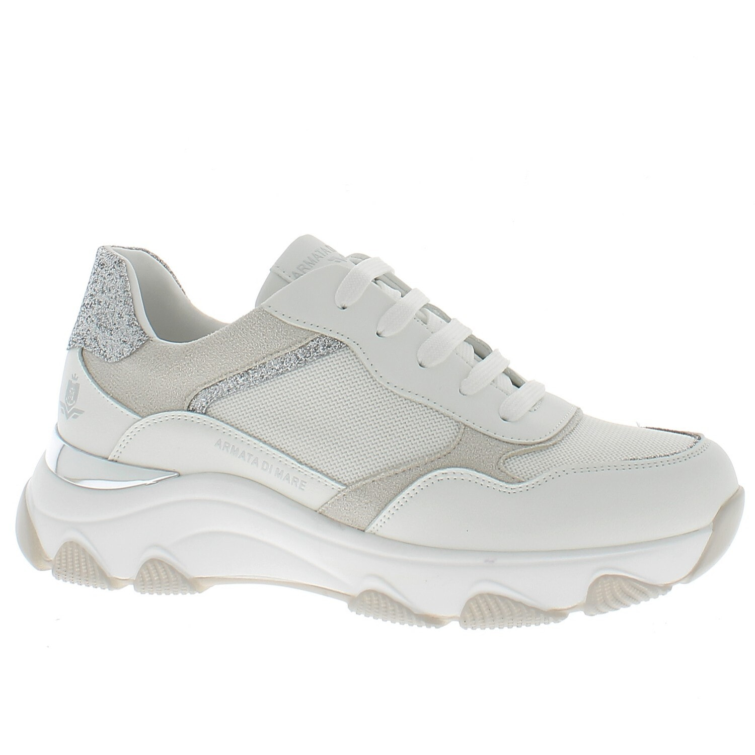 Armata di Mare Scarpe Donna Sneakers Casual con Soletta in Memory Foam AMD S61H05 White Lt Grey