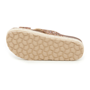 SANDALO CON ZEPPA BILLOWY DORATO