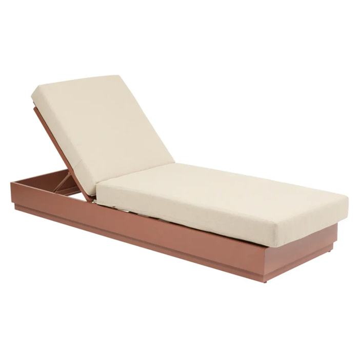Lit de piscine Allure beige acajou