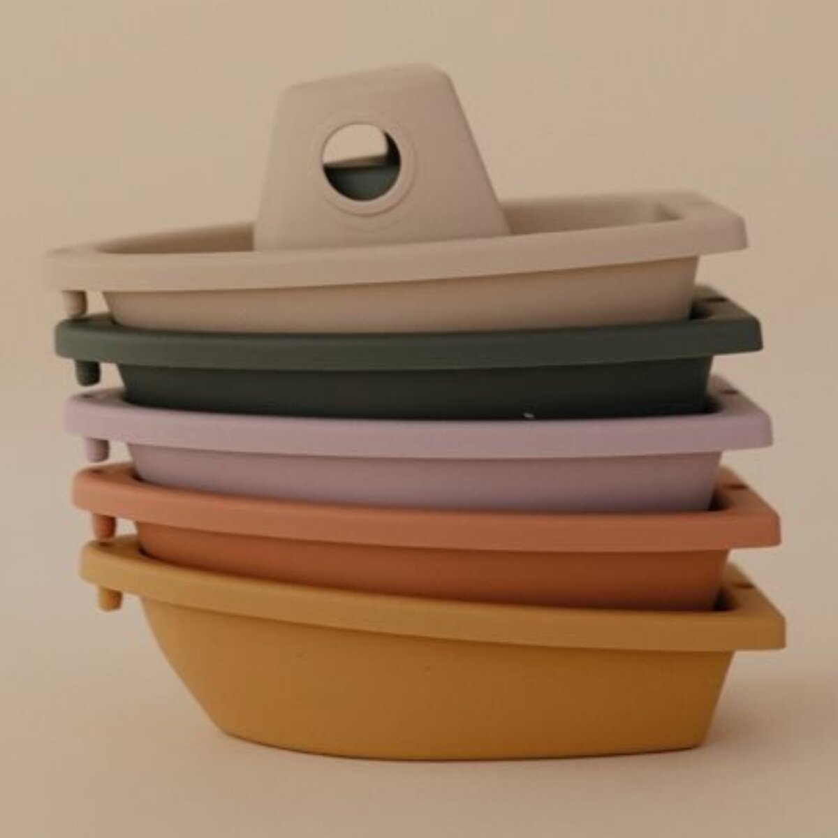 Mushie Pack 5 Barcos Baño Solid