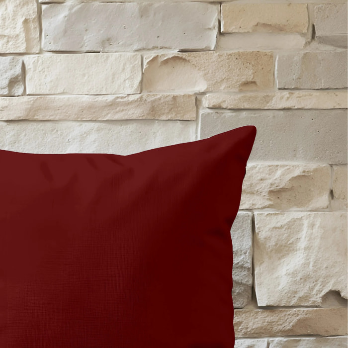 Housse de coussin 100% algodón Rouge Uni 50x50 cm