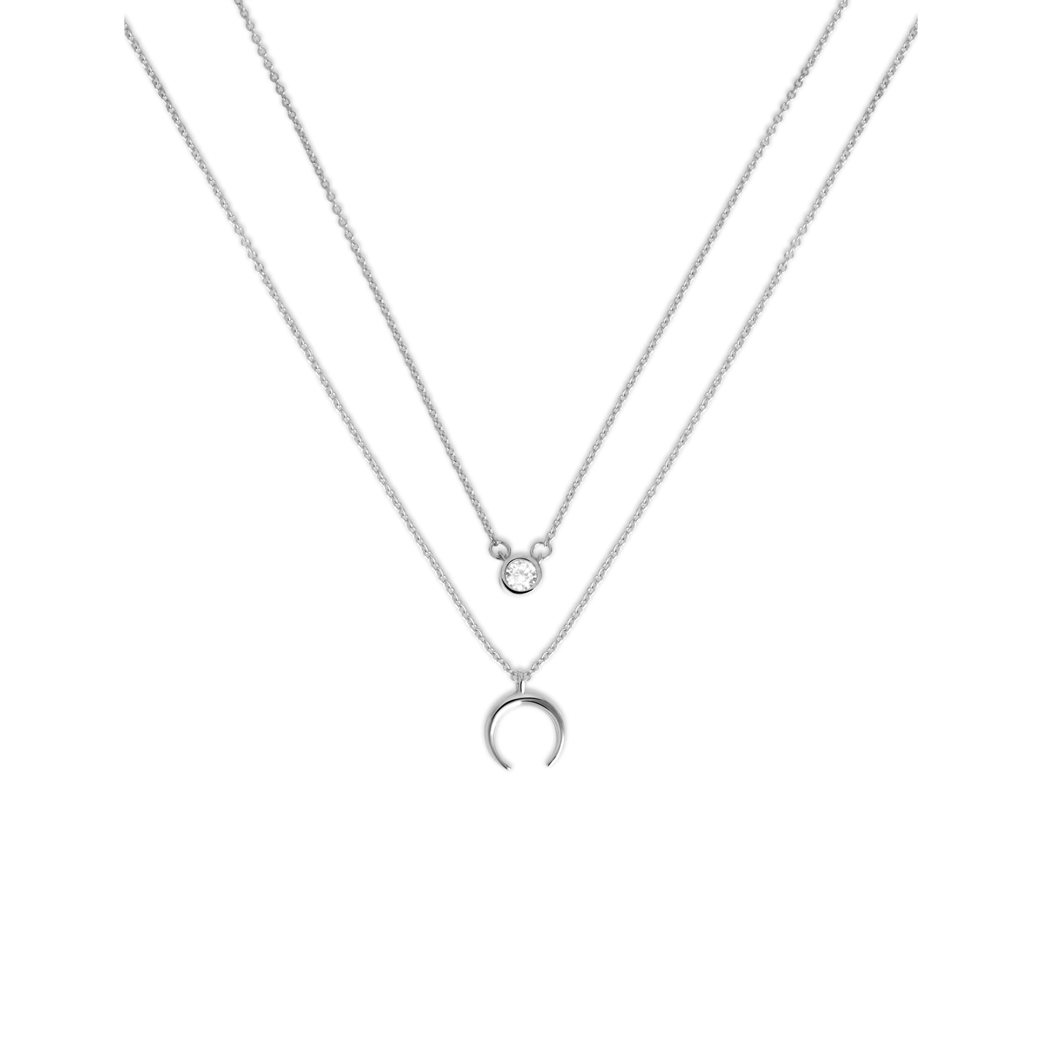 Collana Pack 2 Spark Necklaces + Mini Moonset in Argento