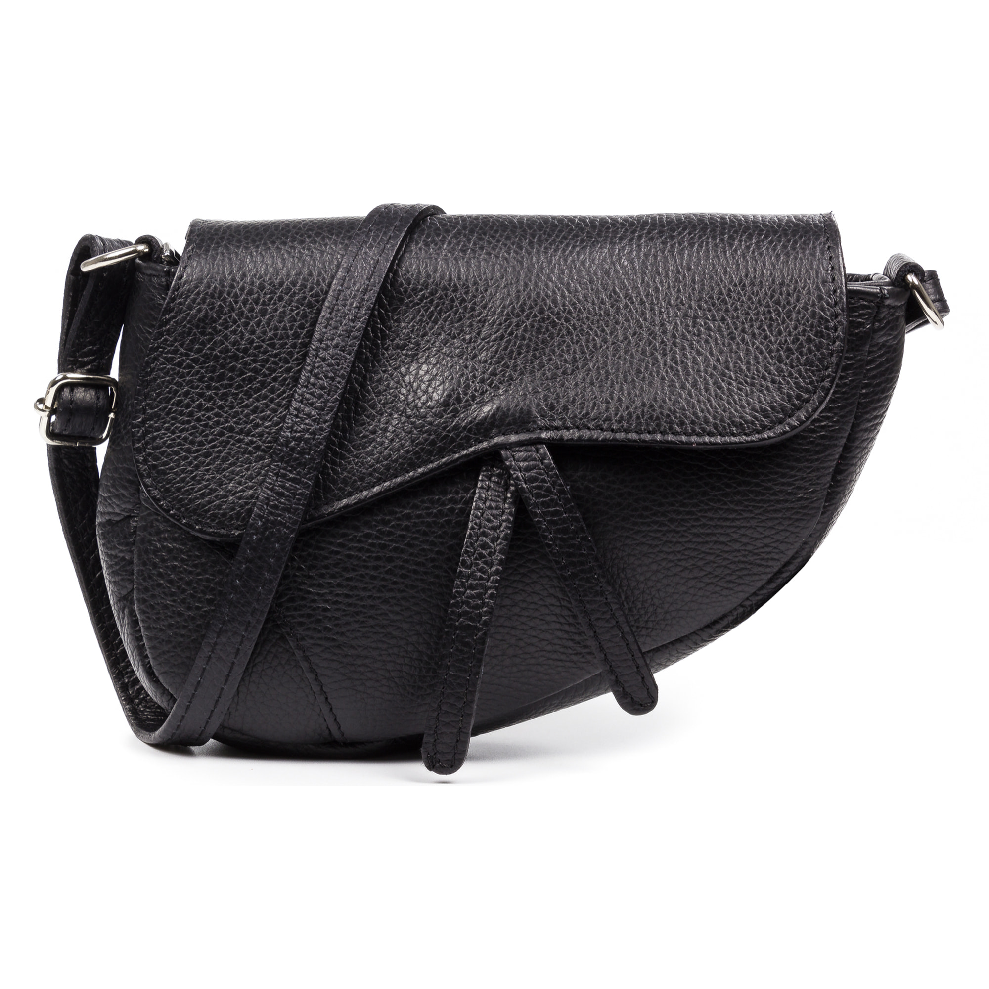 FIRENZE ARTEGIANI Borsa a Spalla da Donna Susanna. Vera Pelle Dollaro Made in Italy 22x7x17 Cm. Colore nero