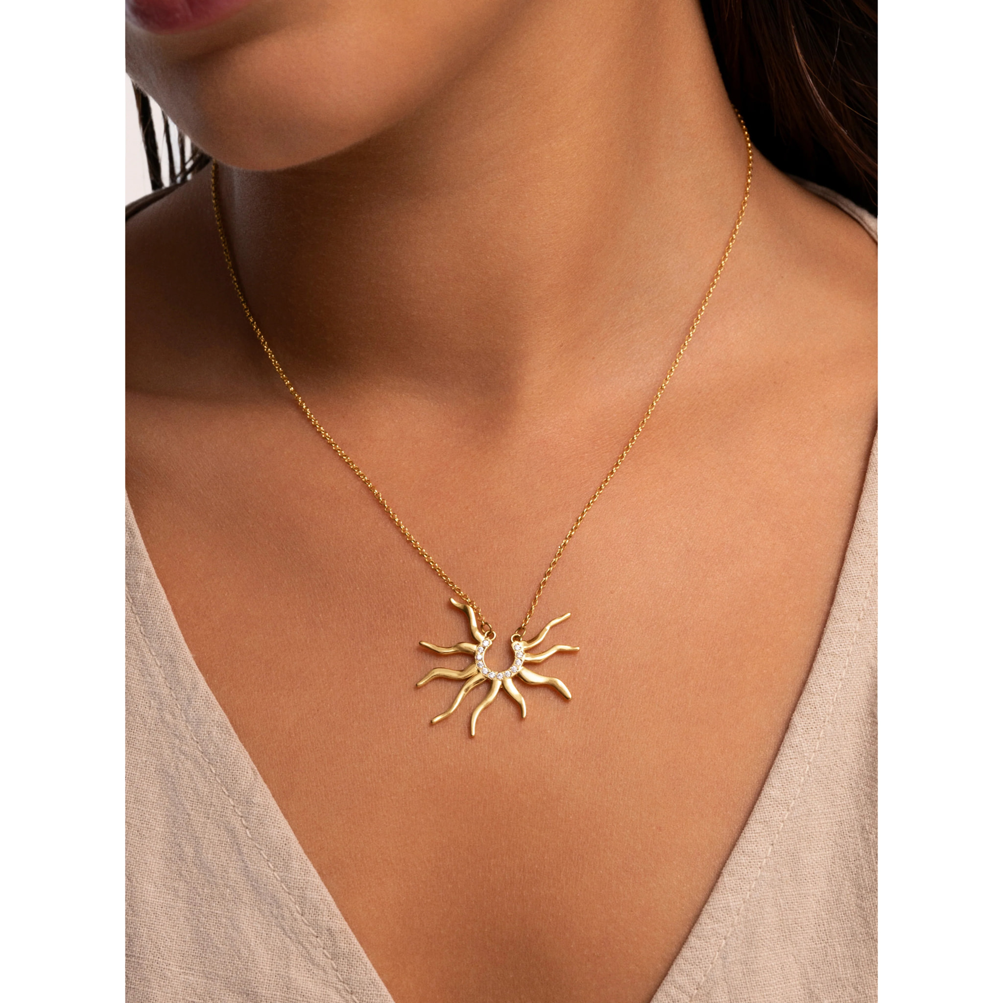 Collana Sole Mio Placcato Oro