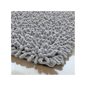 Tapis de salle de bain rectangulaire 40 x 60 cm en coton chenille - SHAGGY