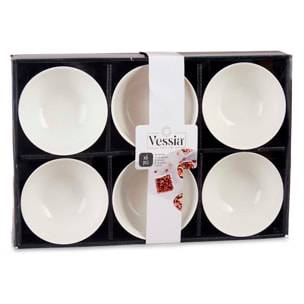 SET 6 BOLI PORCELLANA BIANCA APERITIVO 10CM