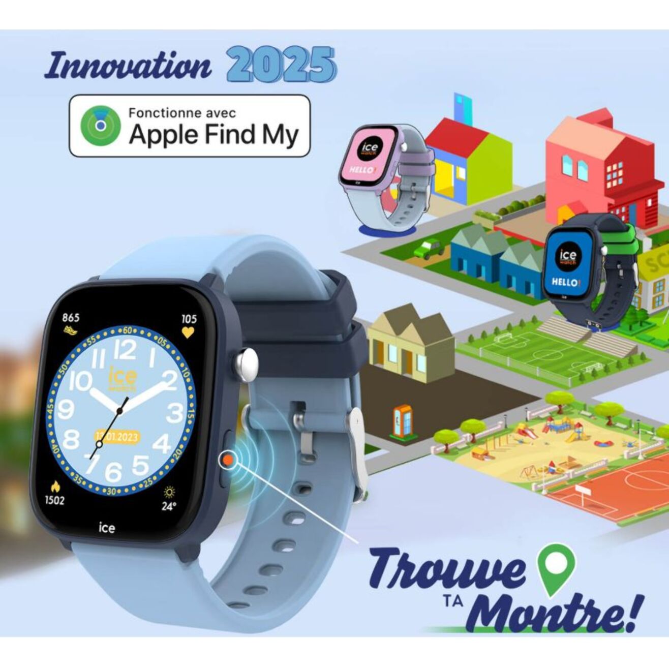 Montre connectée ICEWATCH Ice Smart Junior 3.0 Find My Bleu/Bl Cla