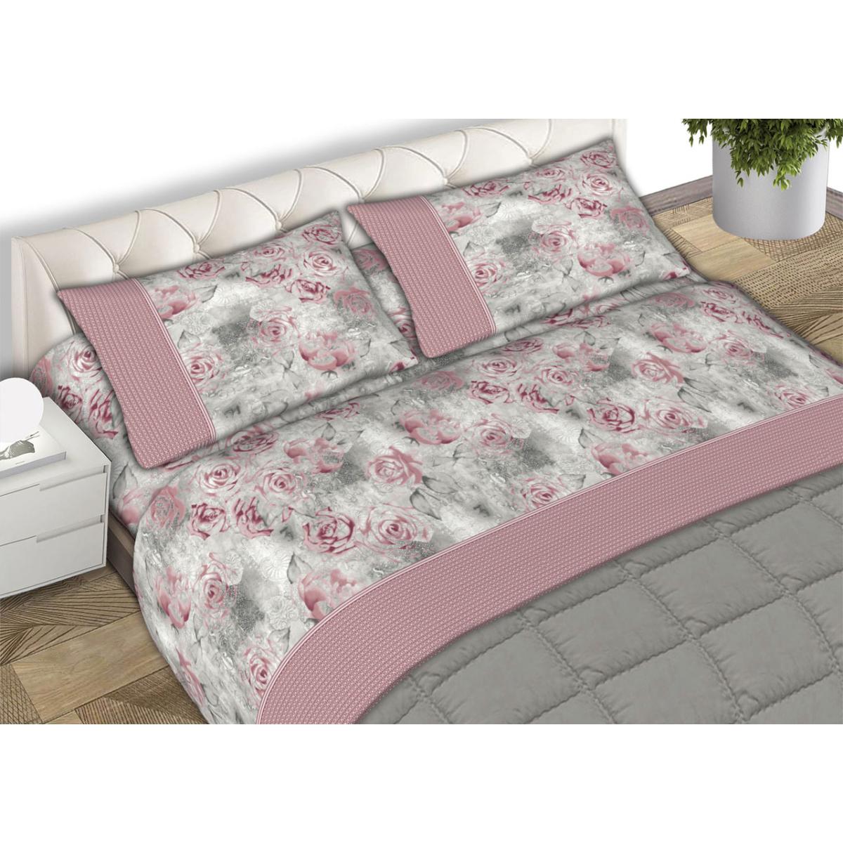 Completo Lenzuola 100% Cotone Sonia Rosa