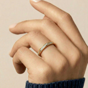 Anillo Frebal acabado oro amarillo 18k