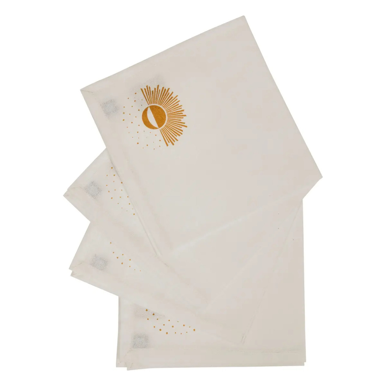 4 serviettes Solaris blanc L40xp40xH0,1cm