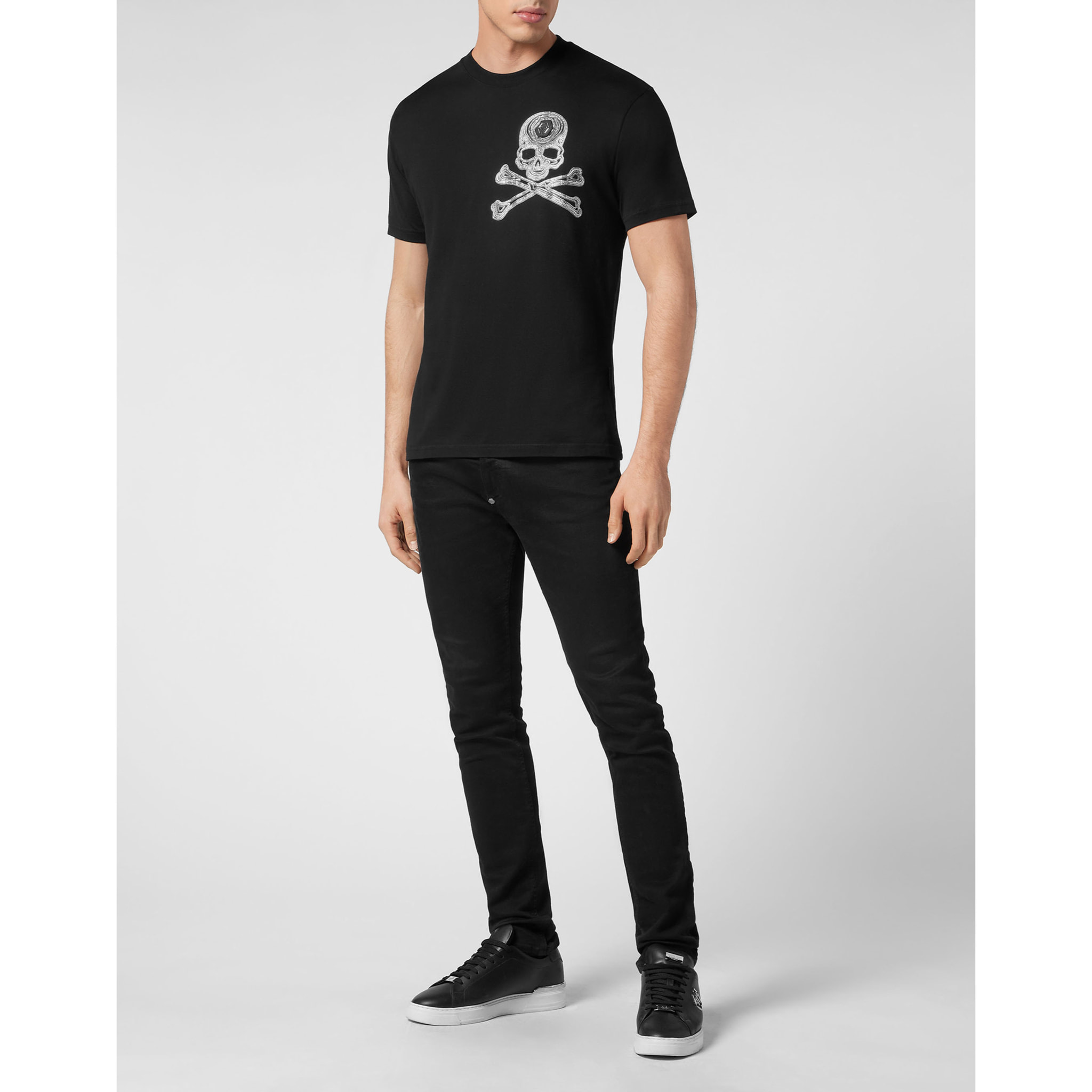 PHILIPP PLEIN T-Shirt Round Neck SKULL&BONES