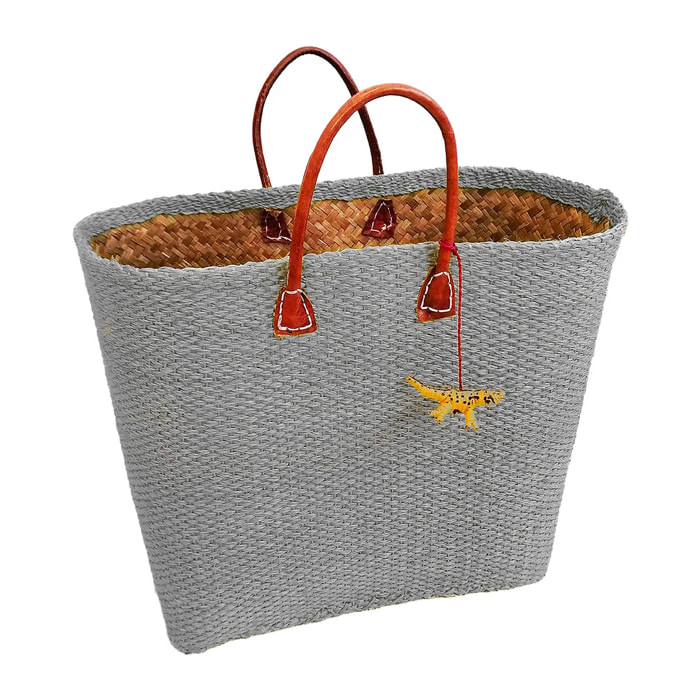 Panier artisanal de Madagascar - Tana GM Gris