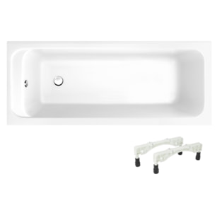 Baignoire droite VILLEROY ET BOCH Architectura acrylique avec pieds