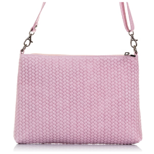 Oderzo Borsa a tracolla Donna.Pelle autentica Camoscio Inciso Spiga