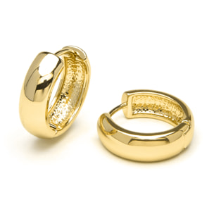 Pendientes de 22mm de diámetro acabado oro amarillo de 18k