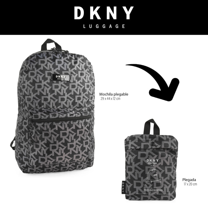 Mochila Casual/Ocio Dkny Dkny-928 Packable Black/Charcoal