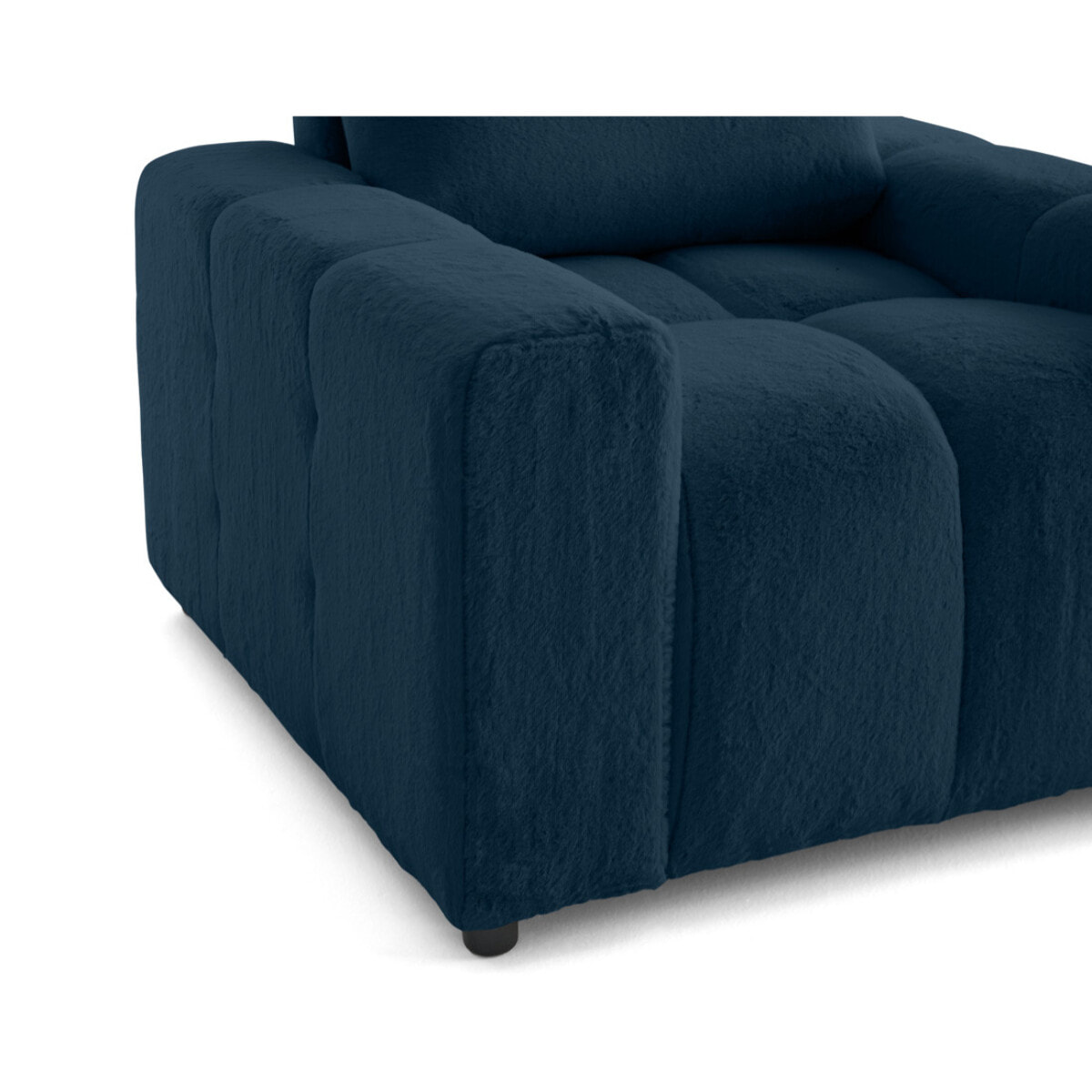 Crocus - fauteuil en fausse fourrure - Bleu