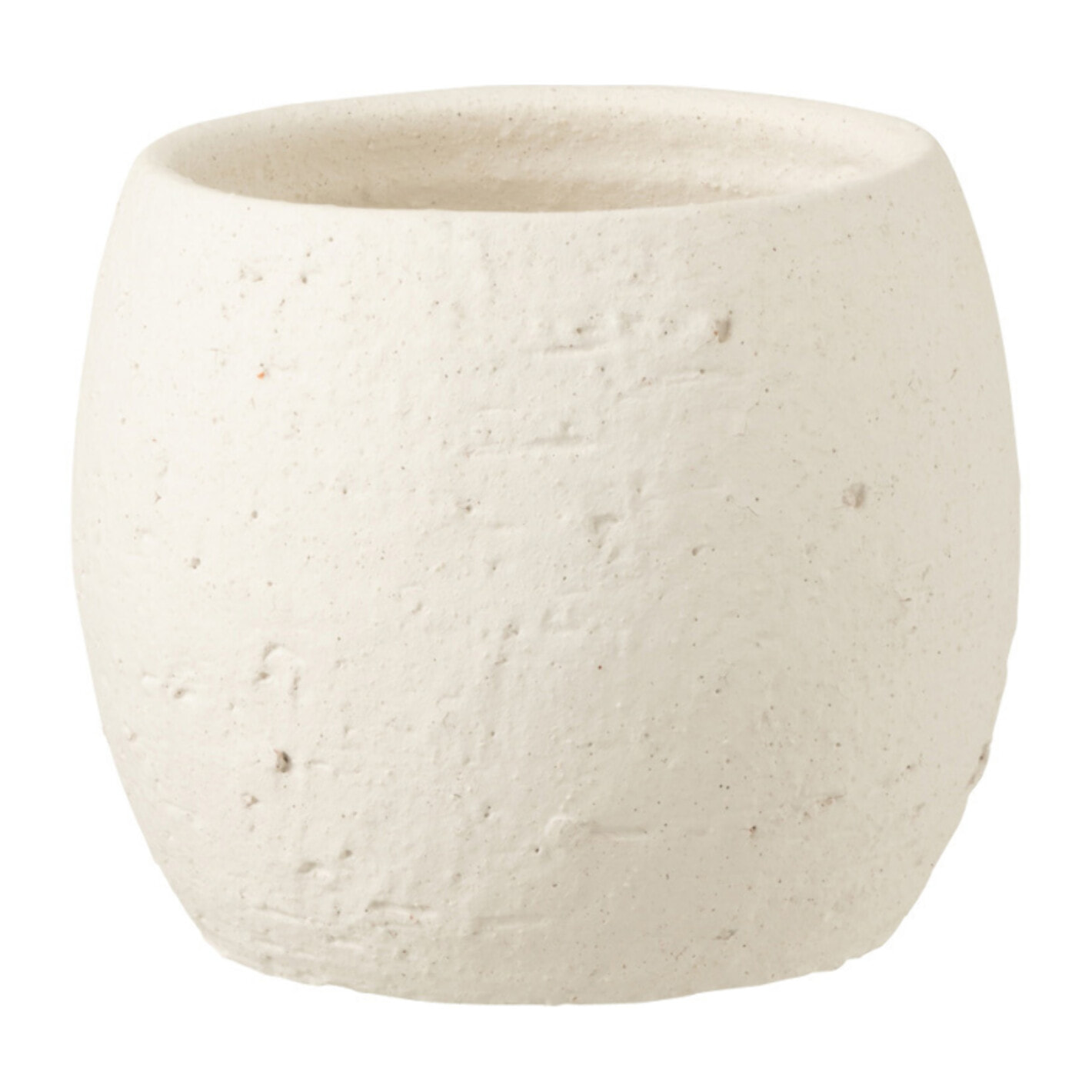 J-Line cachepot Enya - céramique - blanc - small - Ø 16.00 cm