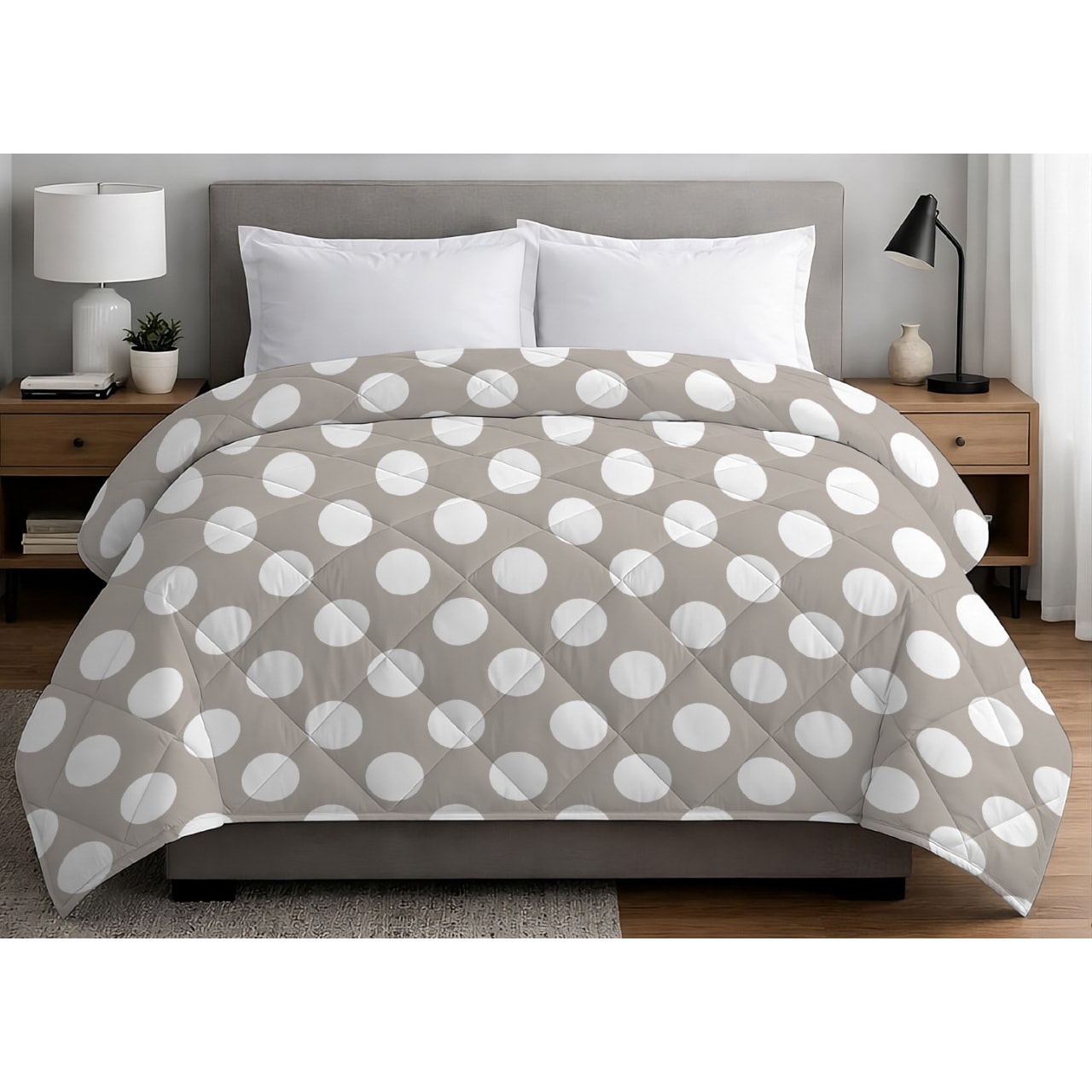 Trapuntino Estivo Leggero 100gr Ideale Primavera/ Estate Disegno Pois Beige