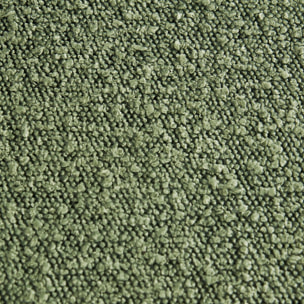 Lot de 2 chaises chromées, cannage et tissu bouclé - PAULA