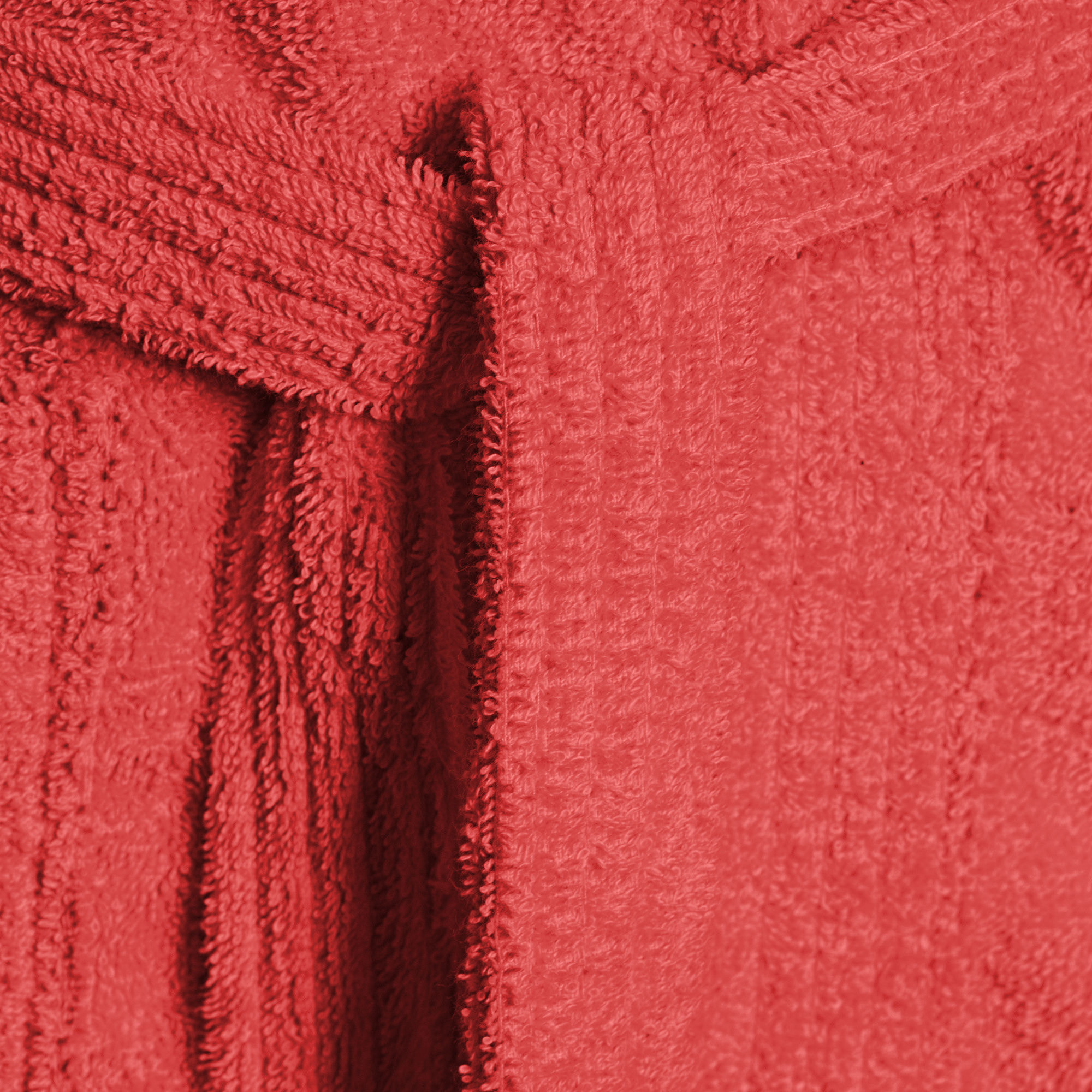 Bassetti Morbido Accappatoio 360 gr con Cappuccio 100% Cotone Uomo Donna Spugna Taglie Forti - ITALY Designed - Collezione VIVIAN - ROSSO RB