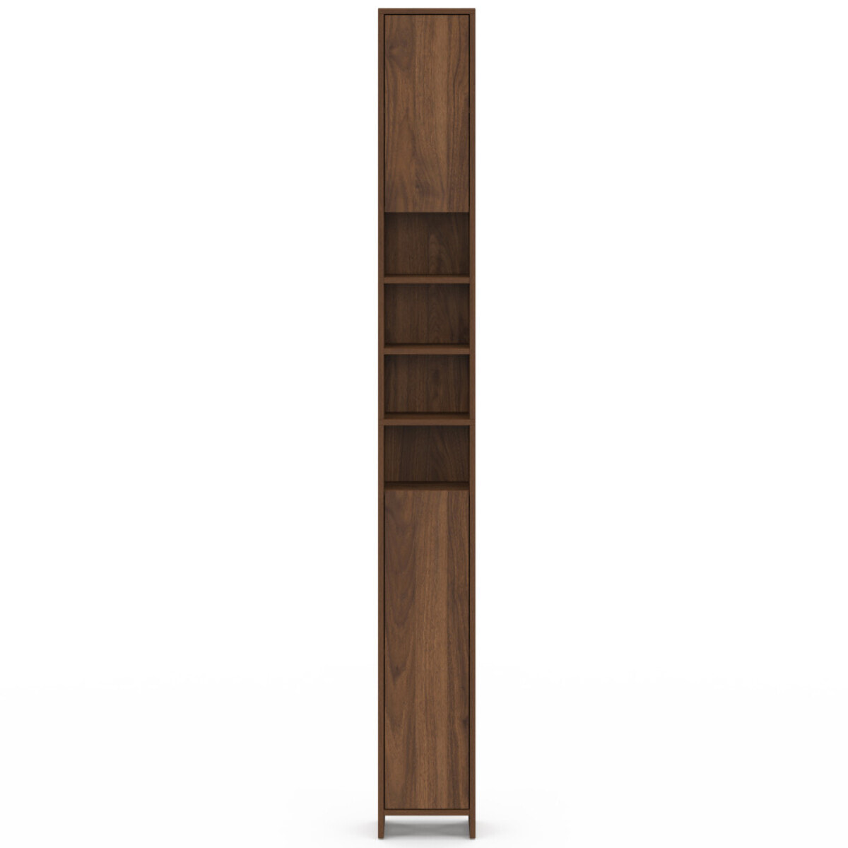 Colonne salle de bain Tom effet noyer 2 portes 4 niches