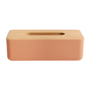 Boite à  mouchoirs KAMLA Bambou Pêche mat MSV