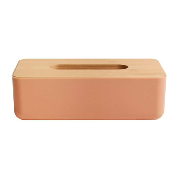 Boite à  mouchoirs KAMLA Bambou Pêche mat MSV