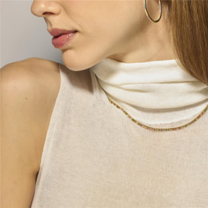 Collar con Circonita Multicolor acabado oro 18k